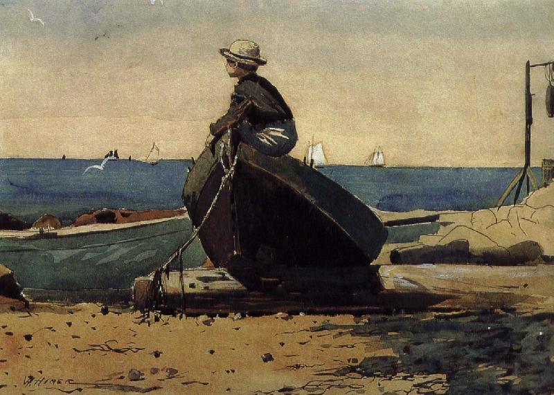 Winslow Homer Wang parent return oil painting picture